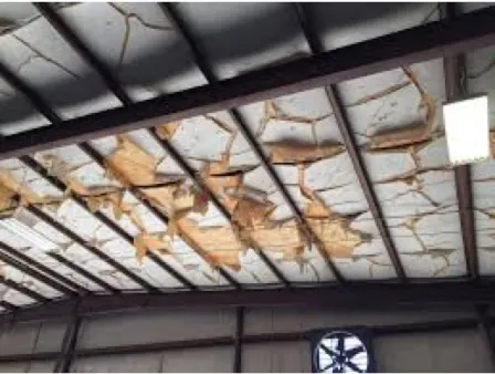 Fiberglass insulation flaking from moisture