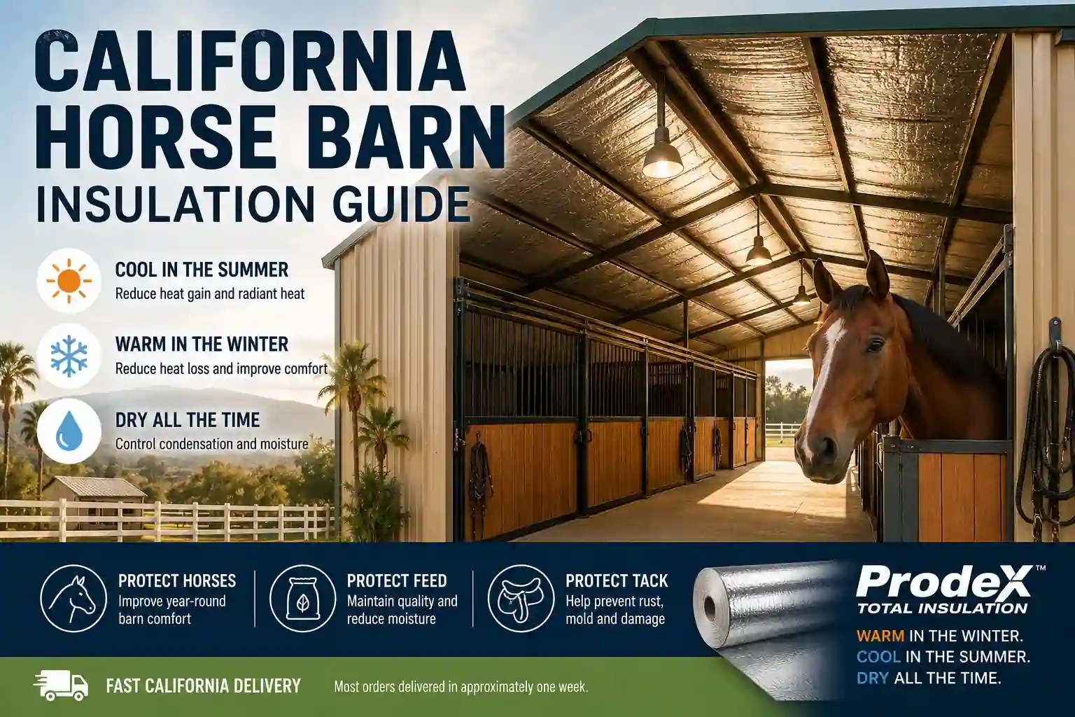 CA horse barn insulation – Prodex Total