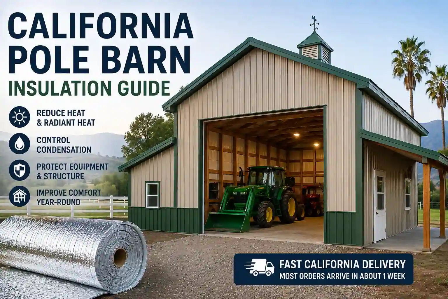 Calfornia pole barn insulation - Prodex Total