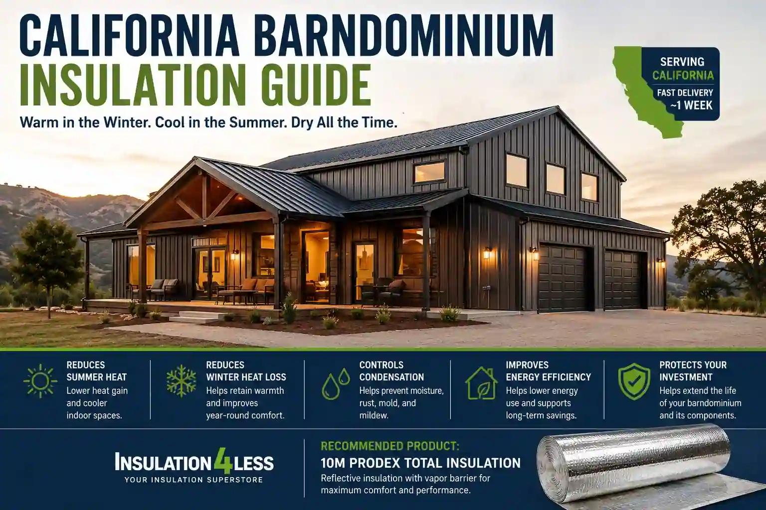 Stop Condensation in California metal buildings