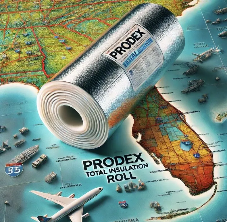 map of Florida with Prodex Total Insulation.