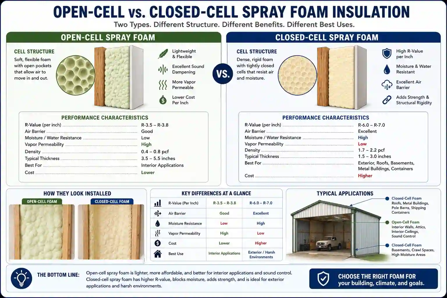 Open-Cell vs. Close-Cell Spray Foam Insulation