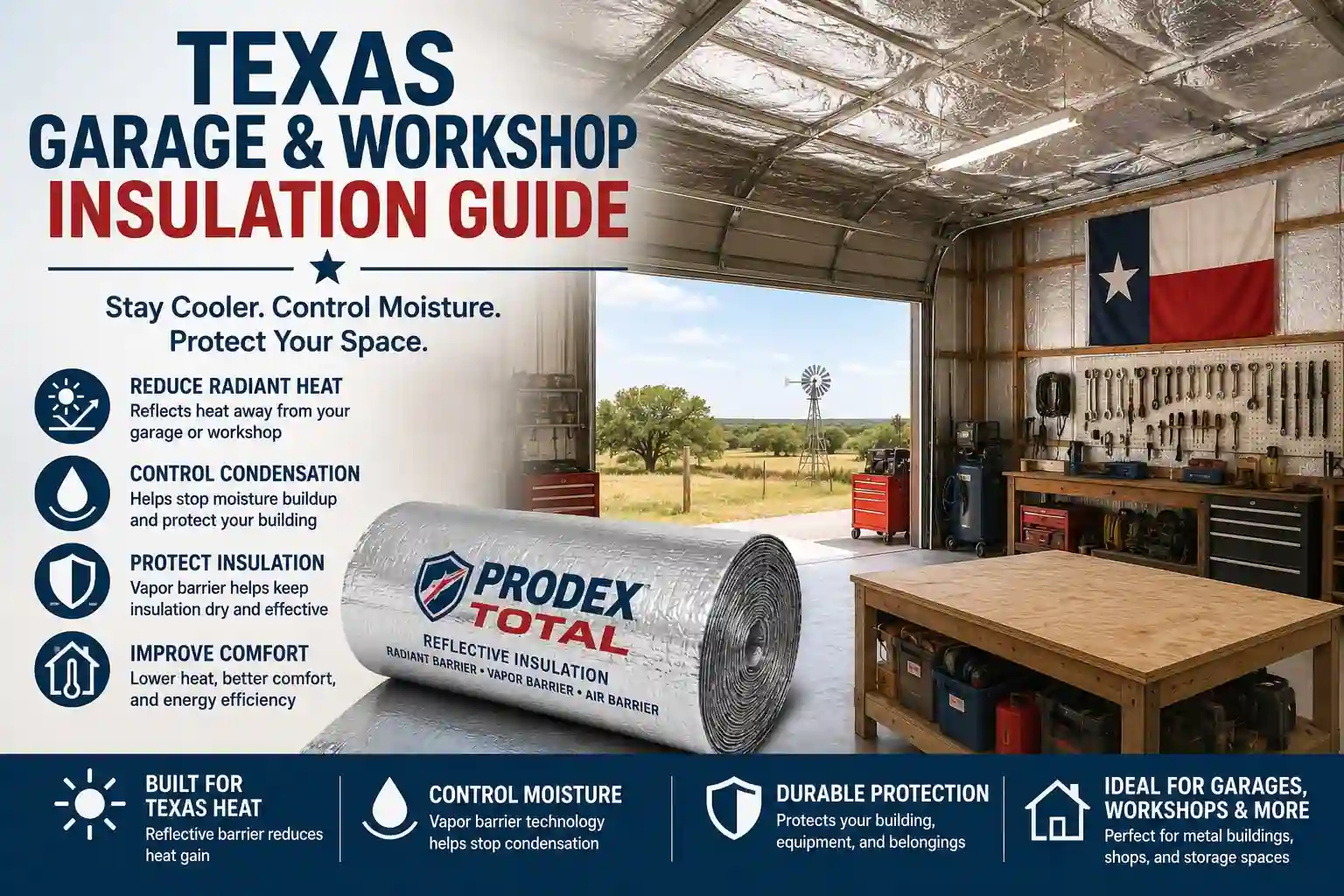 Texas garage workshop insulation