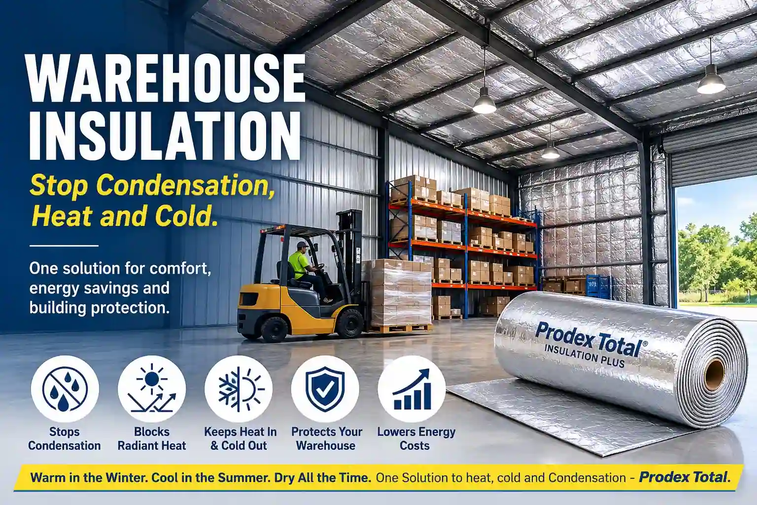 Image of Prodex Total Insulation in a metal warehouse