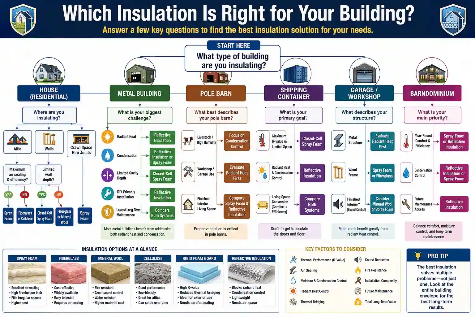 Which Insulation is right for your building Flow Chart