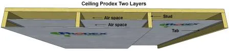 ceiling insulation prodex 2 layers one between, one under