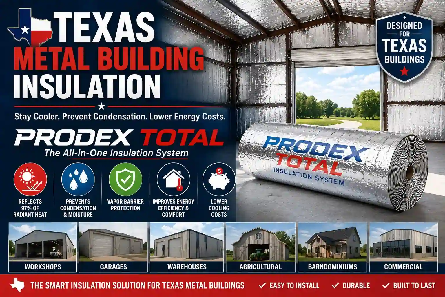 Texas metal building insulation