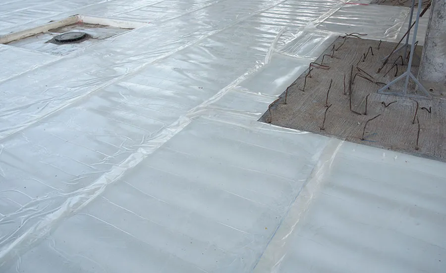 Waterproof layer of under slab insulation